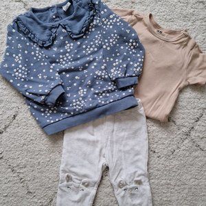 H&M girl set, size 86 | Ensemble fille H&M, taille 2